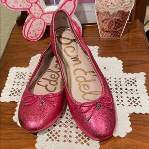 Sam Edelman Metallic Pink Flats